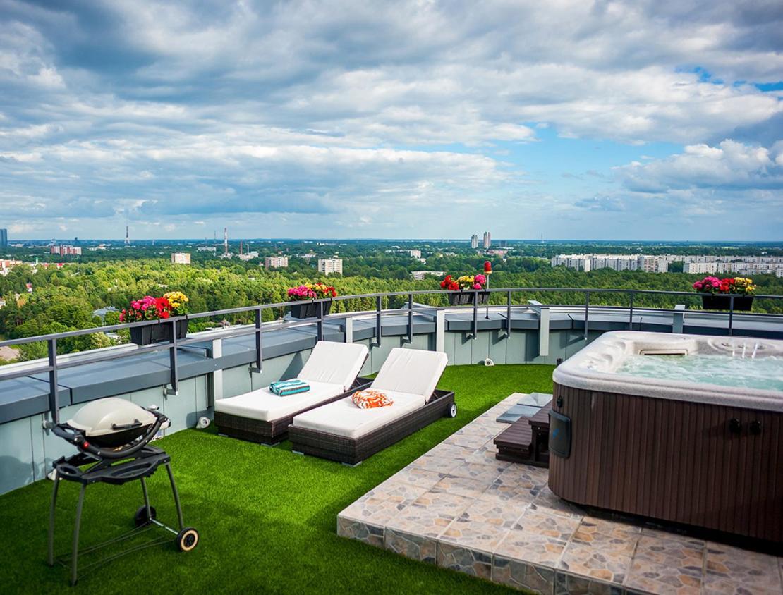 Skyhouse Riga Private Penthouse And Spa מראה חיצוני תמונה